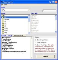 PowerSearch screenshot